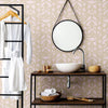 Pink Lace Trellis Wallpaper, Shiny Silver Gold Patterns Faded Colors Damask Design - Walloro High End Wallcoverings & More
