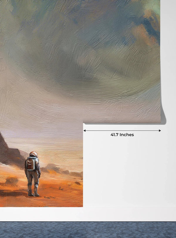 Planet Mars Wallpaper, Cosmonaut, Desert Mural, Oversized Custom Size Wall Art, Non - Woven, Non - Adhesive, Modern Wall Paper, Removable - Adawall Wallpaper - Registered Trade Accounts Only, Wallpaper Wholesale Account - W77823 - Adawall Wholesale - Wallpaper Wholesaler