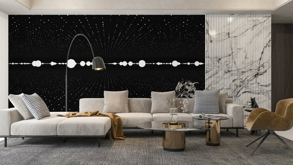 Points in Space Wallpaper, Dimensional Abstract Mural, Oversized Custom Size Wall Art, Non - Woven, Non - Adhesive, Modern Wall Paper, Removable - Adawall Wallpaper - Registered Trade Accounts Only, Wallpaper Wholesale Account - W77632 - Adawall Wholesale - Wallpaper Wholesaler