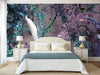 Purple Chinoiserie Peacock Floral Tropical Custom Wallpaper, Birds Wall Mural, Non - woven Non - Adhesive Wall Paper, Luxury, Large, Removable Washable Large Wall Art - Adawall Wallpaper - Registered Trade Accounts Only, Wallpaper Wholesale Account - A301-2 - Adawall Wholesale - Wallpaper Wholesaler
