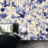 Purple Floral Wallpaper, Seamless Pattern Mural, Oversized Custom Size Wall Art, Non - Woven, Non - Adhesive, Modern Wall Paper, Removable - Adawall Wallpaper - Registered Trade Accounts Only, Wallpaper Wholesale Account - W77961 - Adawall Wholesale - Wallpaper Wholesaler
