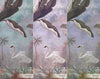 Purple Modern Luxury Tropical Wallpaper, Swan, Non-Woven Custom Wall Mural, Non-Adhesive, Washable, Decorative, Removable, Home Decor Wall Art - Walloro High End Wallcoverings & More