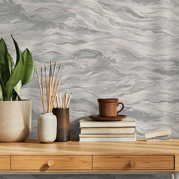 Realistic 3D Embossed Marble Wallpaper, Light Blue Nature Inspired Modern Stone Marbled Effect Wallcovering - Adawall Wallpaper - Registered Trade Accounts Only, Wallpaper Wholesale Account - 23207-2 - Adawall Wholesale - Wallpaper Wholesaler
