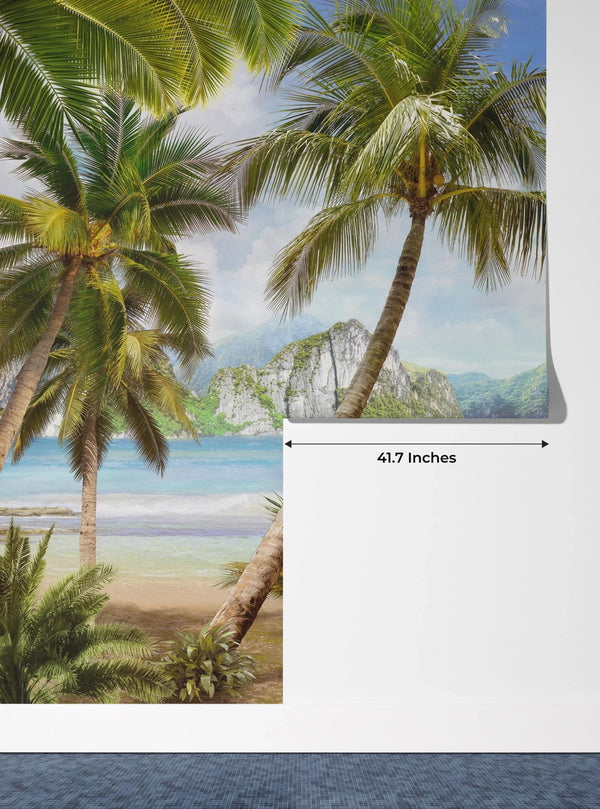 Realistic Beach Wallpaper, Landscape Mural, Oversized Custom Size Wall Art, Non - Woven, Non - Adhesive, Modern Wall Paper, Removable - Adawall Wallpaper - Registered Trade Accounts Only, Wallpaper Wholesale Account - W77991 - Adawall Wholesale - Wallpaper Wholesaler
