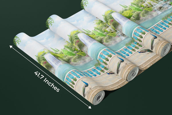 Realistic Waterfall Wallpaper, Architecture Mural, Oversized Custom Size Wall Art, Non - Woven, Non - Adhesive, Modern Wall Paper, Removable - Adawall Wallpaper - Registered Trade Accounts Only, Wallpaper Wholesale Account - W77992 - Adawall Wholesale - Wallpaper Wholesaler