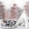 Red and Gray Trees Wallpaper, Foggy Forest Mural, Oversized Custom Size Wall Art, Non - Woven, Non - Adhesive, Modern Wall Paper, Removable - Adawall Wallpaper - Registered Trade Accounts Only, Wallpaper Wholesale Account - W78147 - Adawall Wholesale - Wallpaper Wholesaler