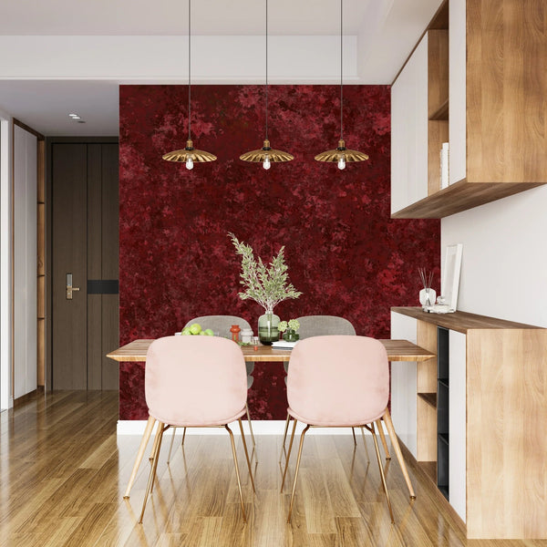 Red Burgundy Wallpaper, Leather Effect Watercolor Mural, Oversized Custom Size Wall Art, Non - Woven, Non - Adhesive, Modern Wall Paper, Removable - Adawall Wallpaper - Registered Trade Accounts Only, Wallpaper Wholesale Account - W77569 - Adawall Wholesale - Wallpaper Wholesaler