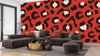 Red Leopard Skin Wallpaper, Seamless Pattern Mural, Oversized Custom Size Wall Art, Non - Woven, Non - Adhesive, Modern Wall Paper, Removable - Adawall Wallpaper - Registered Trade Accounts Only, Wallpaper Wholesale Account - W77681 - Adawall Wholesale - Wallpaper Wholesaler