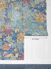 Rose Flower Wallpaper, Blue Background Mural, Oversized Custom Size Wall Art, Non - Woven, Non - Adhesive, Modern Wall Paper, Removable - Adawall Wallpaper - Registered Trade Accounts Only, Wallpaper Wholesale Account - W77844 - Adawall Wholesale - Wallpaper Wholesaler