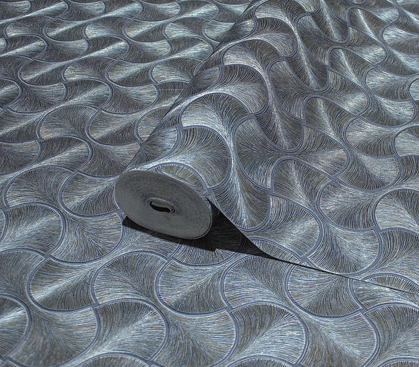 Round Geometric Shapes Deep Embossed Wallpaper, Brown Green Shiny Surface Textured Wall Accent Decor - Adawall Wallpaper - Registered Trade Accounts Only, Wallpaper Wholesale Account - 23201-6 - Adawall Wholesale - Wallpaper Wholesaler