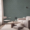 Round Geometric Shapes Deep Embossed Wallpaper, Brown Green Shiny Surface Textured Wall Accent Decor - Adawall Wallpaper - Registered Trade Accounts Only, Wallpaper Wholesale Account - 23201-6 - Adawall Wholesale - Wallpaper Wholesaler
