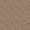 Round Geometric Shapes Deep Embossed Wallpaper, Brown Shiny Surface Textured Wall Accent Decor - Walloro High End Wallcoverings & More