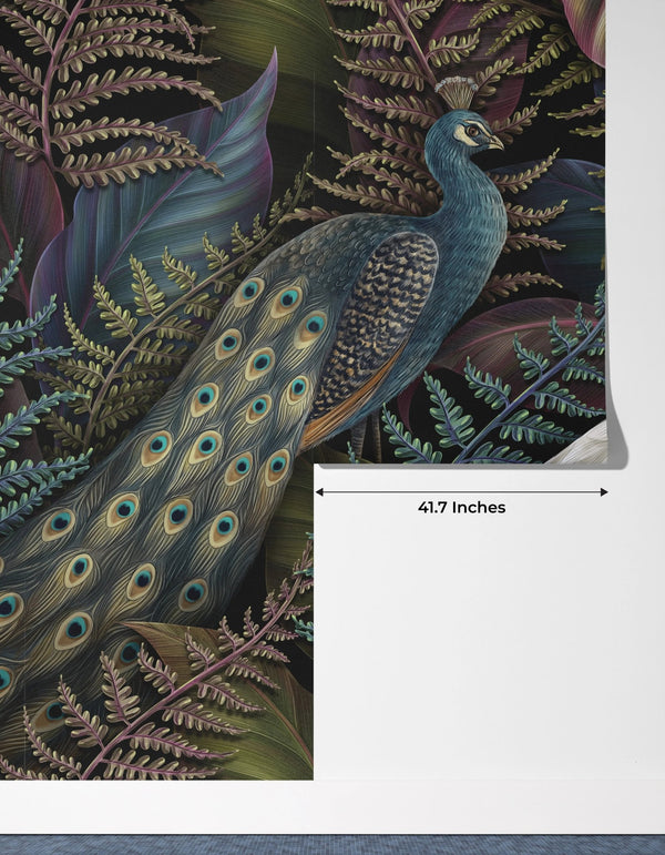 Royal Birds Wallpaper, Tropical Seamless Background Mural, Oversized Custom Size Wall Art, Non - Woven, Non - Adhesive, Modern Wall Paper, Removable - Adawall Wallpaper - Registered Trade Accounts Only, Wallpaper Wholesale Account - W77492 - Adawall Wholesale - Wallpaper Wholesaler