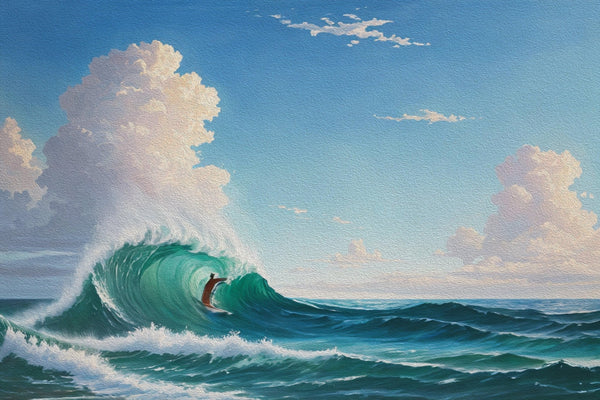 Sea Wave Wallpaper, Oil Painting Mural, Oversized Custom Size Wall Art, Non - Woven, Non - Adhesive, Modern Wall Paper, Removable - Adawall Wallpaper - Registered Trade Accounts Only, Wallpaper Wholesale Account - W77604 - Adawall Wholesale - Wallpaper Wholesaler