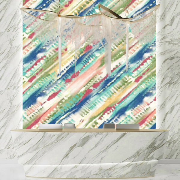 Shibori Tie Dye Wallpaper, Seamless Mural, Oversized Custom Size Wall Art, Non - Woven, Non - Adhesive, Modern Wall Paper, Removable - Adawall Wallpaper - Registered Trade Accounts Only, Wallpaper Wholesale Account - W77882 - Adawall Wholesale - Wallpaper Wholesaler