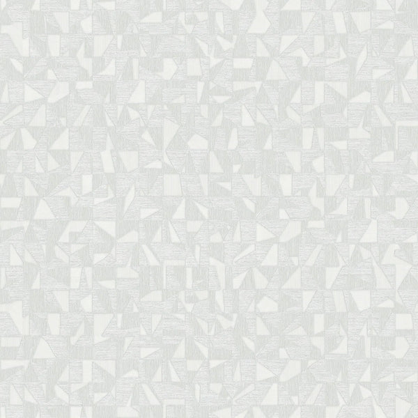 Shimmering Geometric Shapes Wallpaper, Cream Deep Embossed Asymmetrical Design Wallcovering - Walloro High End Wallcoverings & More