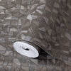 Shimmering Geometric Shapes Wallpaper, Tan, Gray Deep Embossed Asymmetrical Design Wallcovering - Walloro High End Wallcoverings & More