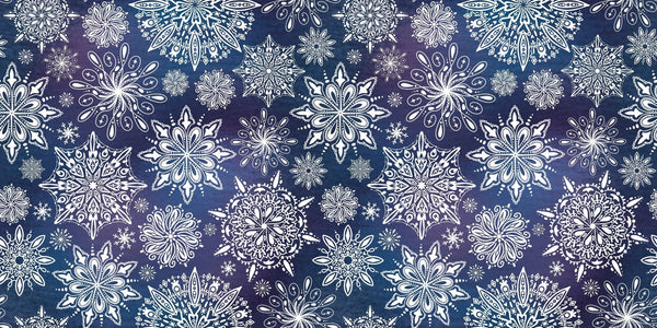Snowflakes, Dark Blue and Purple Background Wallpaper, Seamless Pattern Mural, Oversized Custom Size Wall Art, Non - Woven, Non - Adhesive, Modern Wall Paper, Removable - Adawall Wallpaper - Registered Trade Accounts Only, Wallpaper Wholesale Account - W78033 - Adawall Wholesale - Wallpaper Wholesaler