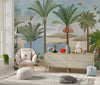South Asian Subcontinent Wallpaper, Palm Trees, Birds Mural, Oversized Custom Size Wall Art, Non - Woven, Non - Adhesive, Modern Wall Paper, Removable - Adawall Wallpaper - Registered Trade Accounts Only, Wallpaper Wholesale Account - W77585 - Adawall Wholesale - Wallpaper Wholesaler