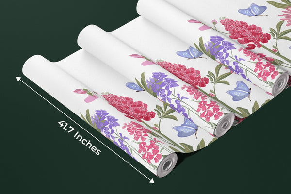 Spring Flowers Wallpaper, Seamless Pattern Mural, Oversized Custom Size Wall Art, Non - Woven, Non - Adhesive, Modern Wall Paper, Removable - Adawall Wallpaper - Registered Trade Accounts Only, Wallpaper Wholesale Account - W78014 - Adawall Wholesale - Wallpaper Wholesaler