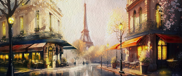 Spring in Paris Wallpaper, Eiffel Tower Mural, Oversized Custom Size Wall Art, Non - Woven, Non - Adhesive, Modern Wall Paper, Removable - Adawall Wallpaper - Registered Trade Accounts Only, Wallpaper Wholesale Account - W77820 - Adawall Wholesale - Wallpaper Wholesaler