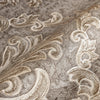 Stylish Baroque Deep Embossed Wallpaper, Tan, Brown Timeless Damask Ornate Patterns Sparkling Wallcovering, Elegant Washed Colors Design - Walloro High End Wallcoverings & More