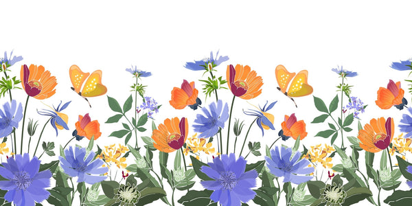 Summer Flowers Wallpaper, Seamless Pattern Mural, Oversized Custom Size Wall Art, Non - Woven, Non - Adhesive, Modern Wall Paper, Removable - Adawall Wallpaper - Registered Trade Accounts Only, Wallpaper Wholesale Account - W78071 - Adawall Wholesale - Wallpaper Wholesaler