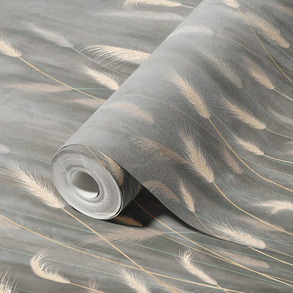 Swaying Wheat Field Wall Mural, Gray Blue Windy Wheat Wallpaper, Large Nature Custom Size Wall Covering, Non - Woven, Non - Pasted, Removable, Washable - Adawall Wallpaper - Registered Trade Accounts Only, Wallpaper Wholesale Account - SE302-4 - Adawall Wholesale - Wallpaper Wholesaler