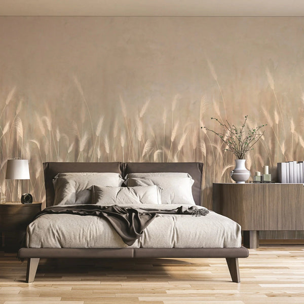 Swaying Wheat Field Wall Mural, Yellow Windy Wheat Wallpaper, Large Nature Custom Size Wall Covering, Non - Woven, Non - Pasted, Removable, Washable - Adawall Wallpaper - Registered Trade Accounts Only, Wallpaper Wholesale Account - SE302-1 - Adawall Wholesale - Wallpaper Wholesaler