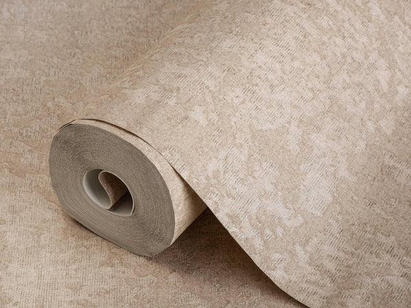 Tan 3D Embossed Distressed Wallpaper, Light Neutral Colors Non-Pasted Worn Texture Wall Paper - Walloro High End Wallcoverings & More