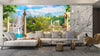Terrace with Waterfalls Wallpaper, Seascape Mural, Oversized Custom Size Wall Art, Non - Woven, Non - Adhesive, Modern Wall Paper, Removable - Adawall Wallpaper - Registered Trade Accounts Only, Wallpaper Wholesale Account - W77817 - Adawall Wholesale - Wallpaper Wholesaler