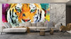 Tiger Wallpaper, Oil Painting Mural, Oversized Custom Size Wall Art, Non - Woven, Non - Adhesive, Modern Wall Paper, Removable - Adawall Wallpaper - Registered Trade Accounts Only, Wallpaper Wholesale Account - W78167 - Adawall Wholesale - Wallpaper Wholesaler