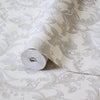 Timeless Ornate Embossed Wallpaper, Light Gray, Fabric Like, Rich 3D Textured Flocked Luxury Wallcovering Design, Non - Woven - Adawall Wallpaper - Registered Trade Accounts Only, Wallpaper Wholesale Account - 1407-3 - Adawall Wholesale - Wallpaper Wholesaler
