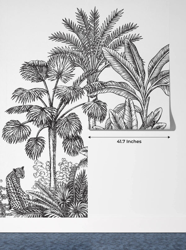 Toile Tropical Wallpaper, Vintage Mural, Oversized Custom Size Wall Art, Non - Woven, Non - Adhesive, Modern Wall Paper, Removable - Adawall Wallpaper - Registered Trade Accounts Only, Wallpaper Wholesale Account - W77658 - Adawall Wholesale - Wallpaper Wholesaler