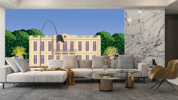 Traditional Romantic Old Chateau Wallpaper, Garden Mural, Oversized Custom Size Wall Art, Non - Woven, Non - Adhesive, Modern Wall Paper, Removable - Adawall Wallpaper - Registered Trade Accounts Only, Wallpaper Wholesale Account - W77775 - Adawall Wholesale - Wallpaper Wholesaler