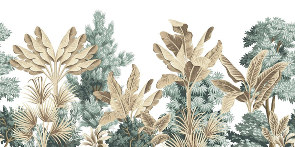 Tropical Botanical Wallpaper, Vintage Mural, Oversized Custom Size Wall Art, Non - Woven, Non - Adhesive, Modern Wall Paper, Removable - Adawall Wallpaper - Registered Trade Accounts Only, Wallpaper Wholesale Account - W77659 - Adawall Wholesale - Wallpaper Wholesaler