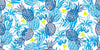 Tropical Design, Blue Wallpaper, Seamless Pattern Mural, Oversized Custom Size Wall Art, Non - Woven, Non - Adhesive, Modern Wall Paper, Removable - Adawall Wallpaper - Registered Trade Accounts Only, Wallpaper Wholesale Account - W77704 - Adawall Wholesale - Wallpaper Wholesaler