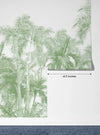 Tropical Green Trees Wallpaper, White Background Mural, Oversized Custom Size Wall Art, Non - Woven, Non - Adhesive, Modern Wall Paper, Removable - Adawall Wallpaper - Registered Trade Accounts Only, Wallpaper Wholesale Account - W78149 - Adawall Wholesale - Wallpaper Wholesaler