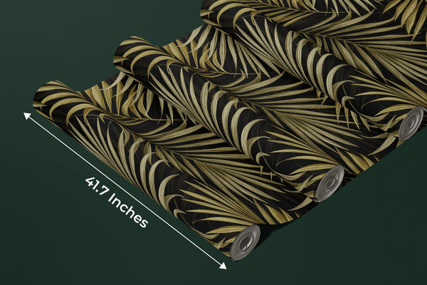 Tropical Luxury Golden Palm Wallpaper, Seamless Pattern Mural, Oversized Custom Size Wall Art, Non - Woven, Non - Adhesive, Modern Wall Paper, Removable - Adawall Wallpaper - Registered Trade Accounts Only, Wallpaper Wholesale Account - W77596 - Adawall Wholesale - Wallpaper Wholesaler