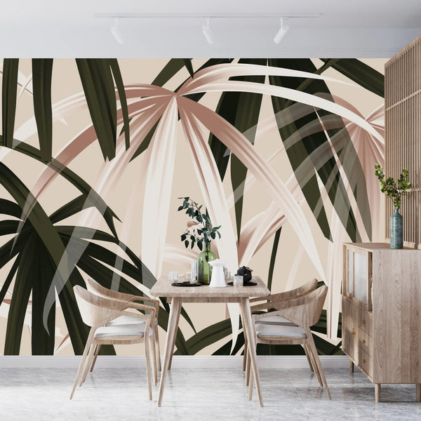 Tropical Plant Wallpaper, Seamless Pattern Mural, Oversized Custom Size Wall Art, Non - Woven, Non - Adhesive, Modern Wall Paper, Removable - Adawall Wallpaper - Registered Trade Accounts Only, Wallpaper Wholesale Account - W77808 - Adawall Wholesale - Wallpaper Wholesaler