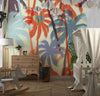 Tropical Summer Print with Palms Wallpaper, Seamless Pattern Mural, Oversized Custom Size Wall Art, Non - Woven, Non - Adhesive, Modern Wall Paper, Removable - Adawall Wallpaper - Registered Trade Accounts Only, Wallpaper Wholesale Account - W78048 - Adawall Wholesale - Wallpaper Wholesaler