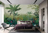 Tropical Theme Wall Mural, Green Nature Birds Palm Tree Leaves Wallpaper, Customized Wall Art, Large Store Shop Wall Paper, Jungle, Forest Theme - Adawall Wallpaper - Registered Trade Accounts Only, Wallpaper Wholesale Account - A320-1 - Adawall Wholesale - Wallpaper Wholesaler