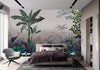 Tropical Theme Wall Mural, Light Green Nature Birds Palm Tree Leaves Wallpaper, Customized Wall Art, Large Store Shop Wall Paper, Jungle, Forest Theme - Adawall Wallpaper - Registered Trade Accounts Only, Wallpaper Wholesale Account - A320-3 - Adawall Wholesale - Wallpaper Wholesaler