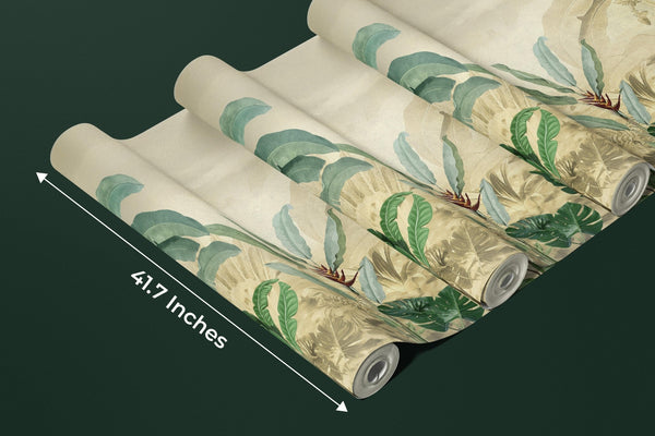 Tropical Trees Wallpaper, Tropical Leaves Wall Mural, Oversized Custom Size Wall Art, Non - Woven, Non - Adhesive, Modern Wall Paper, Removable - Adawall Wallpaper - Registered Trade Accounts Only, Wallpaper Wholesale Account - W77480 - Adawall Wholesale - Wallpaper Wholesaler