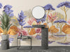 Tropical Vintage Landscape Wallpaper, Purple Trees Wall Mural, Oversized Custom Size Wall Art, Non - Woven, Non - Adhesive, Modern Wall Paper, Removable - Adawall Wallpaper - Registered Trade Accounts Only, Wallpaper Wholesale Account - W77487 - Adawall Wholesale - Wallpaper Wholesaler