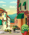Village Square Wallpaper, Traditional Houses Mural, Oversized Custom Size Wall Art, Non - Woven, Non - Adhesive, Modern Wall Paper, Removable - Adawall Wallpaper - Registered Trade Accounts Only, Wallpaper Wholesale Account - W77771 - Adawall Wholesale - Wallpaper Wholesaler
