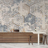 Vintage Tile Wallpaper, Hexagon Pattern Mural, Oversized Custom Size Wall Art, Non - Woven, Non - Adhesive, Modern Wall Paper, Removable - Adawall Wallpaper - Registered Trade Accounts Only, Wallpaper Wholesale Account - W77524 - Adawall Wholesale - Wallpaper Wholesaler