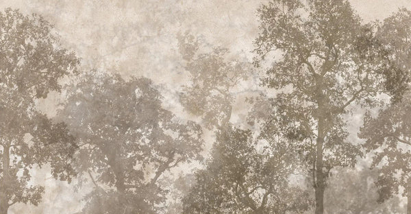 Vintage Trees Scenic Wall Mural, Light Beige Nature Theme Wallpaper, Oversized Landscape Scene Custom Size Wall Art, Non - Woven, Non - Pasted, Removable - Adawall Wallpaper - Registered Trade Accounts Only, Wallpaper Wholesale Account - SE312-3 - Adawall Wholesale - Wallpaper Wholesaler