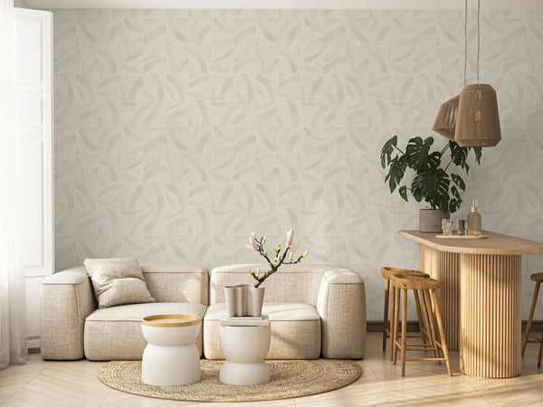Warm - Toned Cream Patterned Wallpaper, Textured Wallpaper,Natural Wallpaper, Modern & Minimalist Wall Covering,Modern Look Neutral Colors Glittering Wallcovering - Adawall Wallpaper - Registered Trade Accounts Only, Wallpaper Wholesale Account - 24101-2 - Adawall Wholesale - Wallpaper Wholesaler