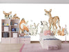 Watercolor Animals Wallpaper, White Background Mural, Oversized Custom Size Wall Art, Non - Woven, Non - Adhesive, Modern Wall Paper, Removable - Adawall Wallpaper - Registered Trade Accounts Only, Wallpaper Wholesale Account - W77654 - Adawall Wholesale - Wallpaper Wholesaler